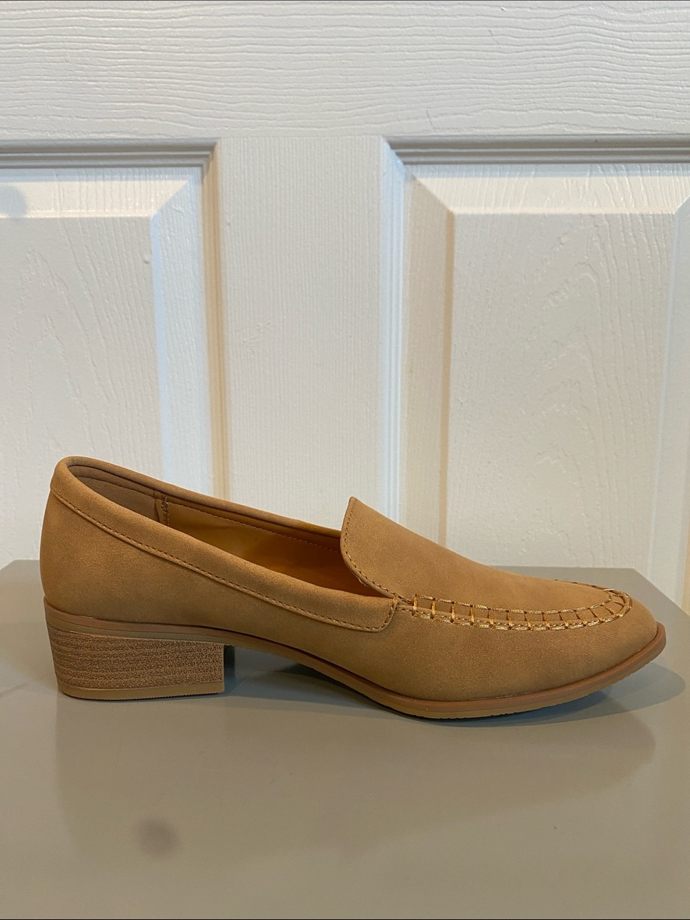 Baretraps Cognac Faux Suede Loafer